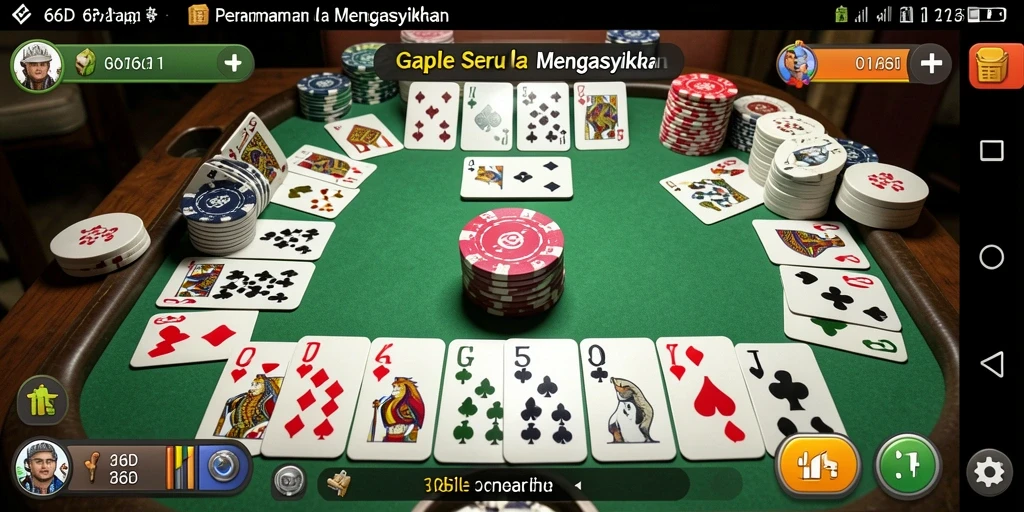 Tampilan gameplay Gaple yang menarik dan interaktif.