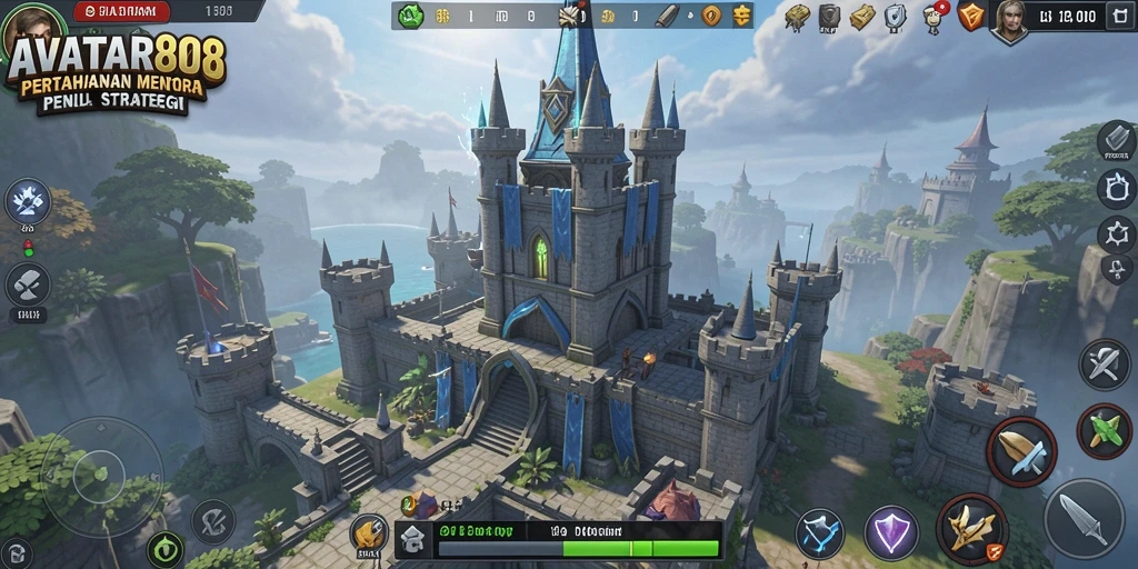Screenshot gameplay AVATAR808 memperlihatkan aksi seru Tower Defense.