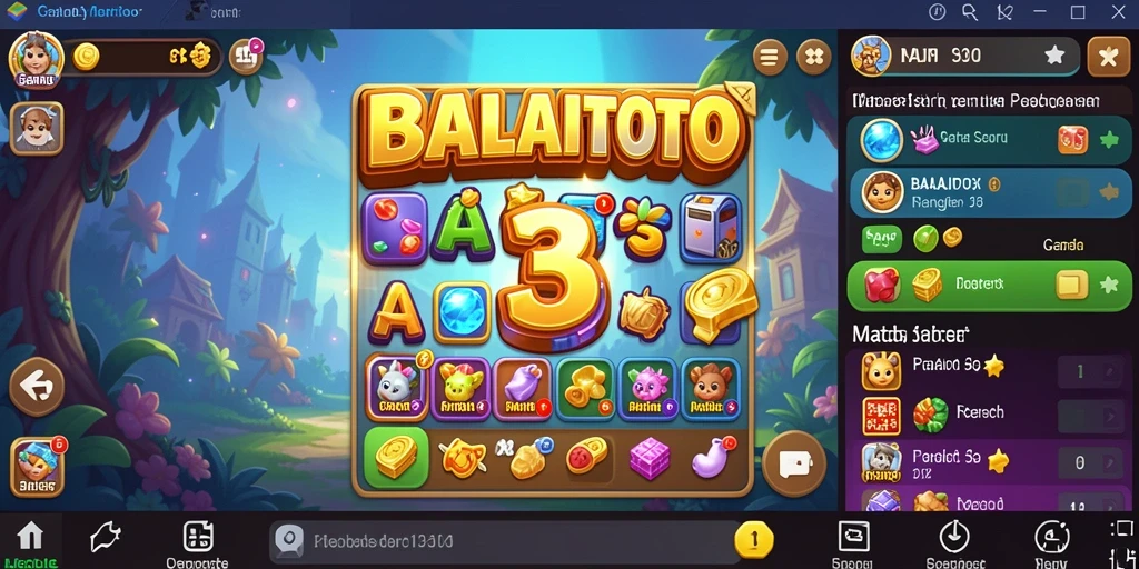 Tampilan game BALAITOTO dengan gameplay Match-3 yang seru.