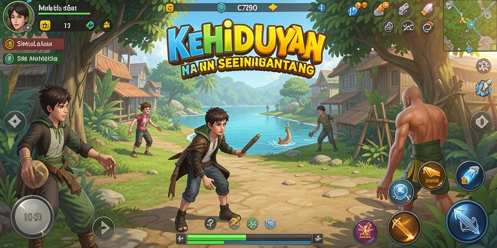 Gameplay seru C7890 dengan berbagai strategi pembangunan.