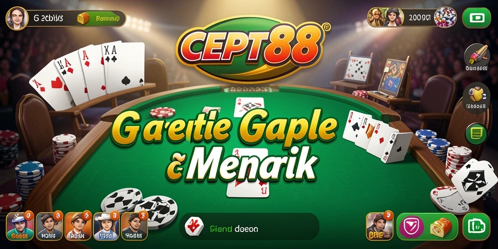 Screenshot utama gameplay gaple di CEPAT88 yang penuh aksi.