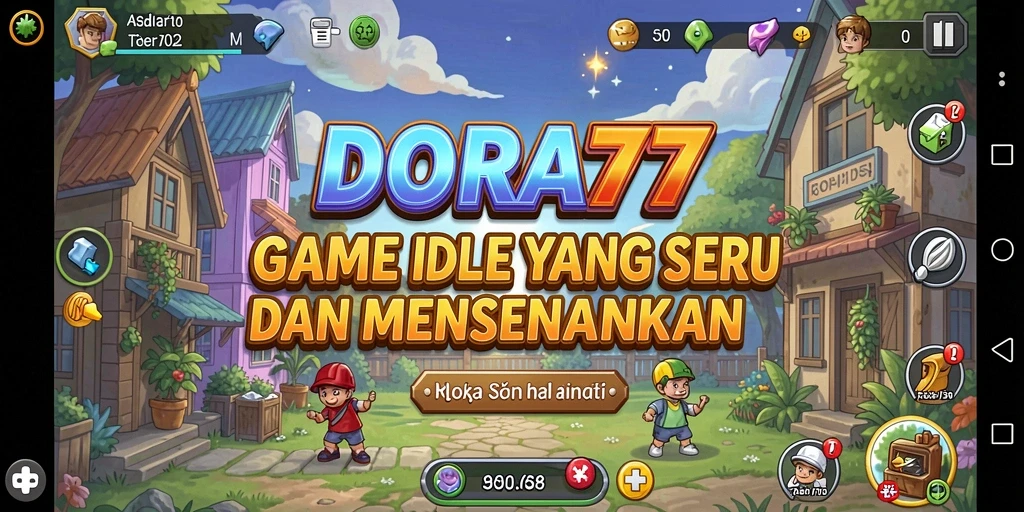 Tampilan menarik gameplay DORA77 dengan karakter yang aktif.