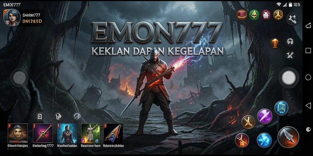 Screenshot EMON777 menampilkan suasana gameplay horor yang mencekam.