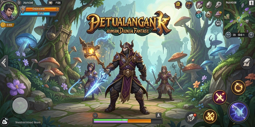 Screenshot utama F08 menampilkan karakter dalam pertarungan epik.