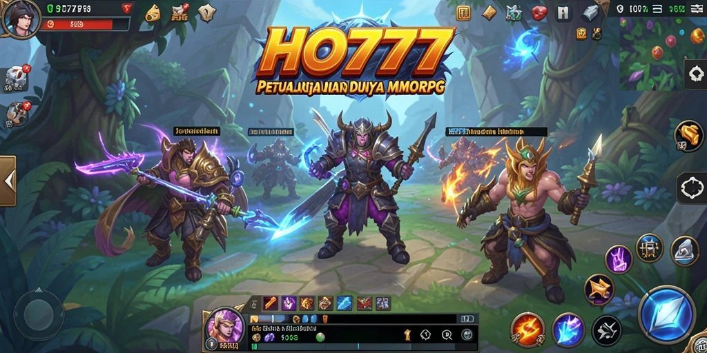 Tampilan gameplay seru dalam dunia MMORPG yang luas.