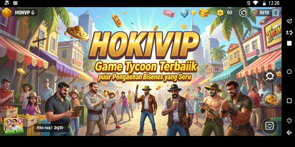 Screenshot gameplay HOKIVIP yang menampilkan strategi manajemen bisnis.