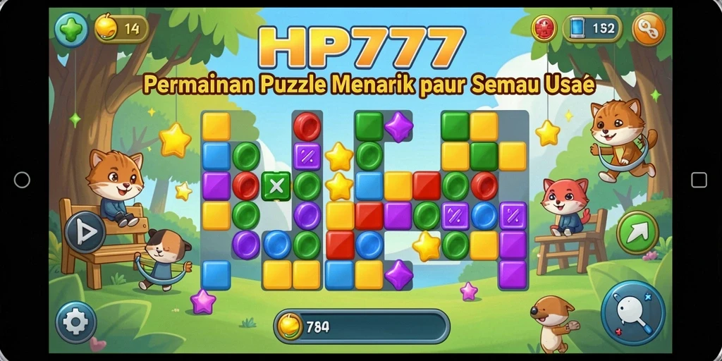 Tampilan gameplay HP777 yang menantang dan penuh warna.