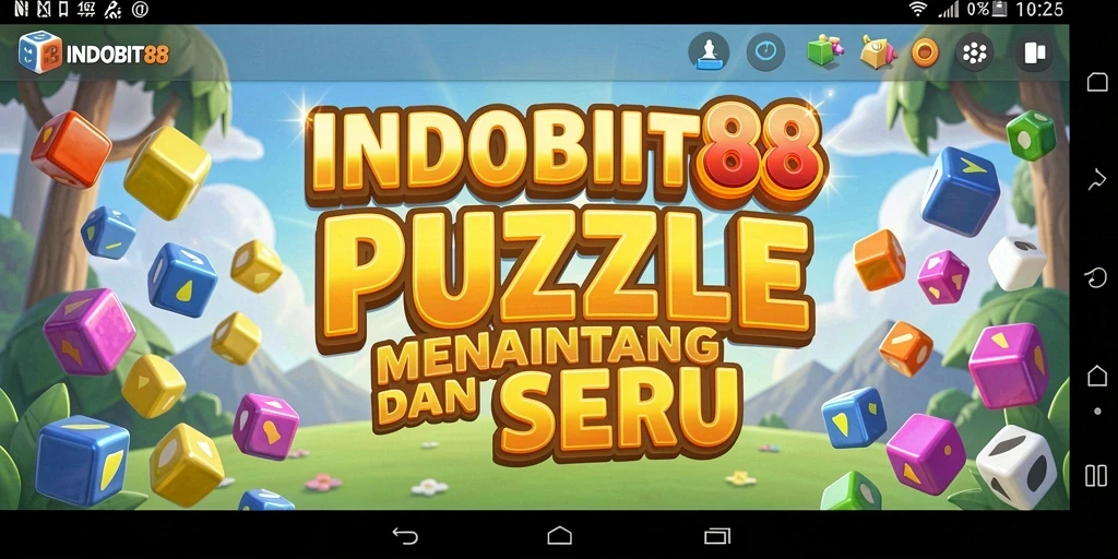 Screenshot gameplay INDOBIT88 menampilkan tantangan puzzle yang seru.