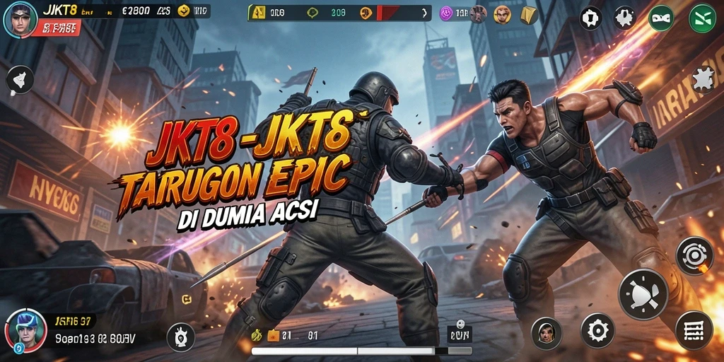 Gameplay seru JKT8 dengan aksi tanpa henti.