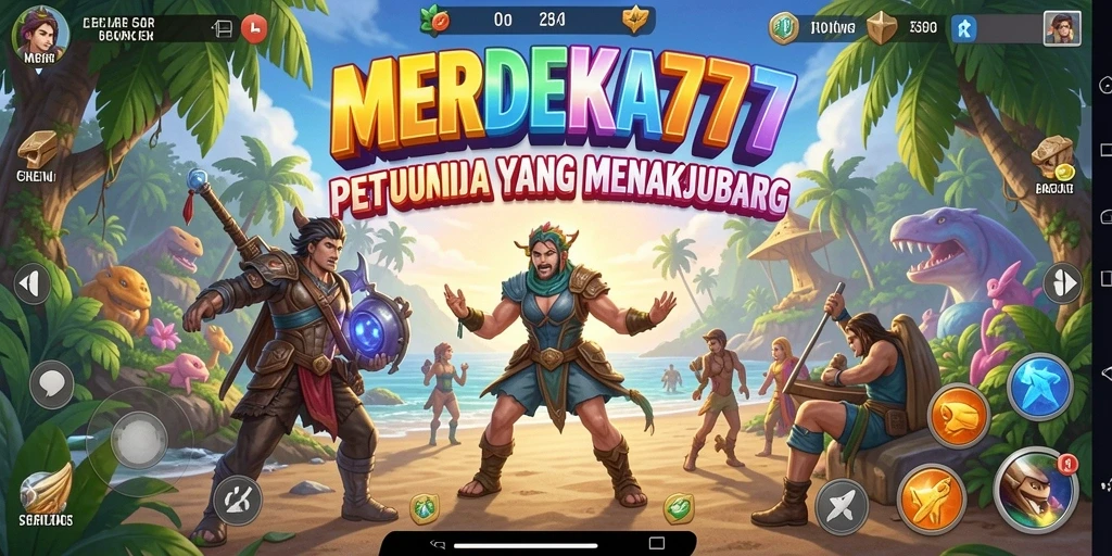 Tampilan gameplay <strong>MERDEKA777</strong> dengan aksi petualangan seru.