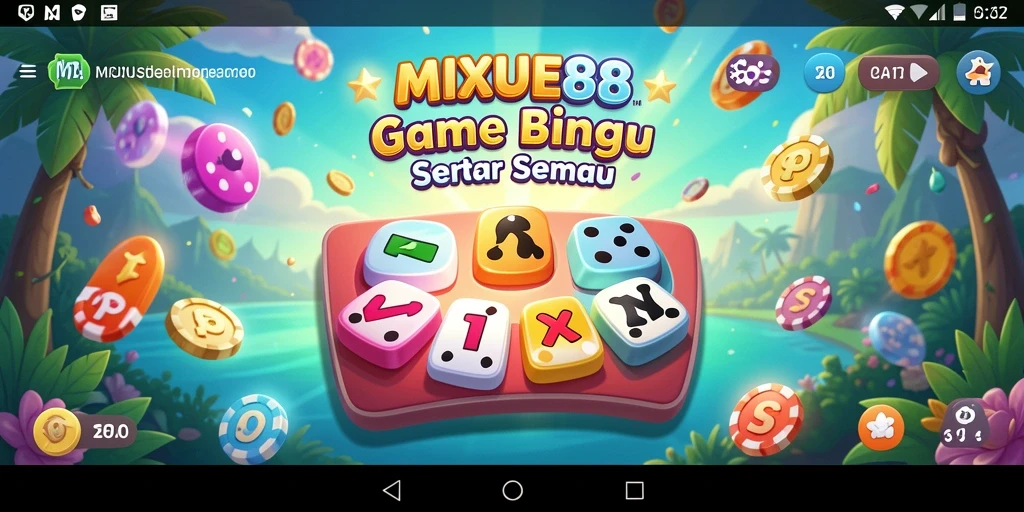 Tampilan gameplay Bingo MIXUE88 yang seru dan interaktif.