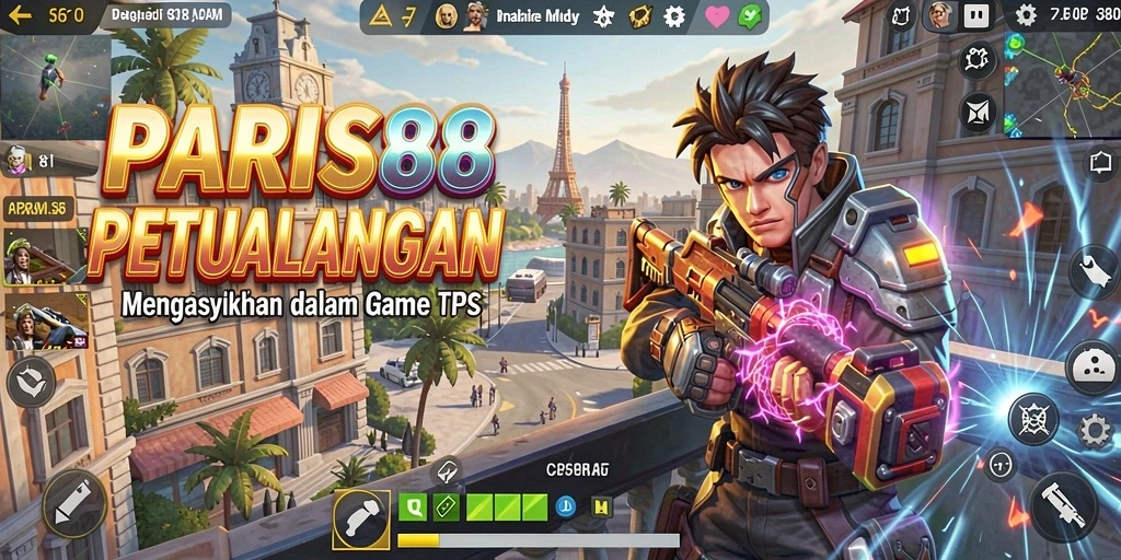 Tampilan gameplay seru dalam PARIS88 yang mendebarkan.