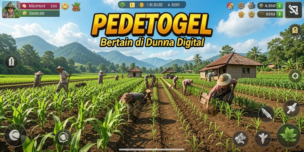 Tampilan menawan dari gameplay PEDETOGEL saat bertani dengan berbagai tanaman.
